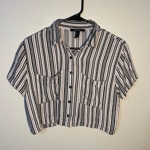 Stripped blouse crop top